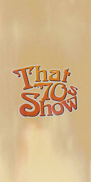 米色背景上帶白色輪廓的橙色 That '70s Show 標誌 — Off white 標誌 壁紙