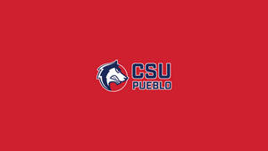CSU Pueblo 大學標誌，紅色背景上的狼吉祥物 — 標誌 壁紙