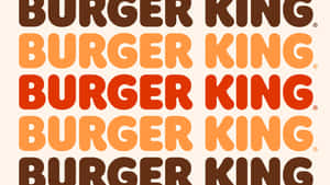 在奶油色背景上重複出現的復古棕色和橙色Burger King標誌。 — 漢堡王 壁紙