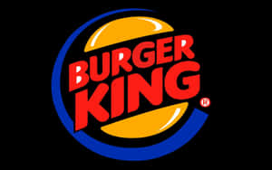 Burger King標誌，紅色文字和黃色麵包在黑色背景上。 — 漢堡王 壁紙