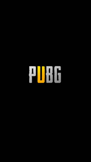黑色背景上的灰色和黃色PUBG標誌 — 遊戲玩家標誌 壁紙