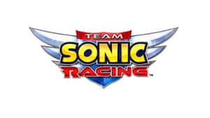 Team Sonic Racing標誌，帶有金屬翅膀和大膽多彩的文字。 — Pro Display XDR 壁紙