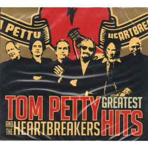 Tom Petty and the Heartbreakers最熱門歌曲專輯封面，採用大膽的紅金設計。 — 專輯封面 壁紙