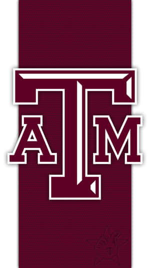 栗色和白色的 Texas A&M 大學標誌，背景為帶有紋理的布料。 — 德克薩斯州旗 壁紙