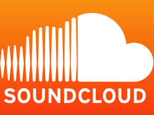 橙色背景上帶有雲朵和聲波設計的SoundCloud標誌 — Soundcloud 壁紙