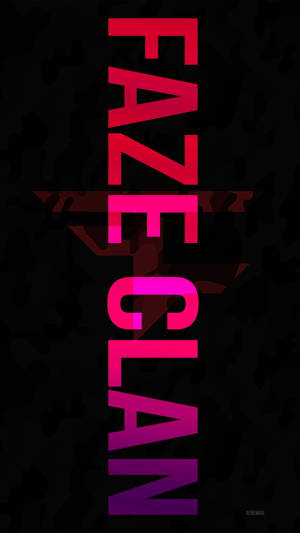 深色迷彩背景上的漸層粉紅和紫色 FAZE CLAN 標誌 — 粉紅色 壁紙