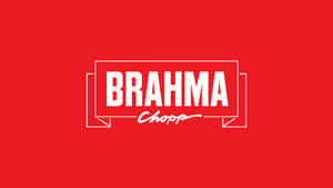 白色 Brahma Chopp 標誌在紅色背景上搭配幾何框架。 — 標誌 壁紙