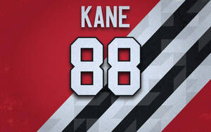 紅、黑、灰斜紋背景，帶有白色文字寫著 KANE 88。 — 運動 壁紙