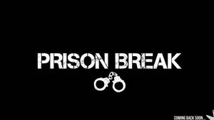 Prison Break 標誌配手銬，黑色背景宣佈回歸。 — 懲罰者標誌 壁紙