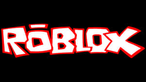 黑色背景上帶有紅色輪廓的白色 Roblox 標誌 — 酷炫 Roblox 壁紙