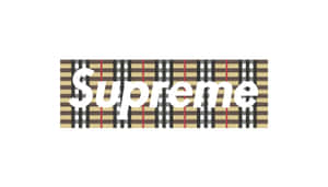 Supreme 標誌在 Burberry 格紋背景上 — Burberry 壁紙