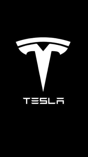 白色 Tesla 標誌在黑色背景上 — 4K 光環 壁紙