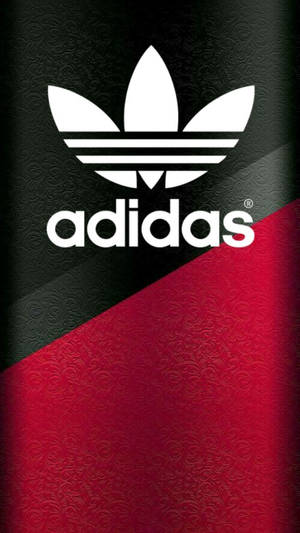 Adidas標誌在黑色和紅色紋理背景上 — 紅色美學 iPhone 壁紙