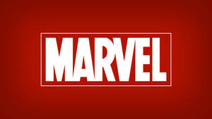 白色矩形內的白色文字Marvel標誌，背景為紅色。 — 漫威標誌 壁紙