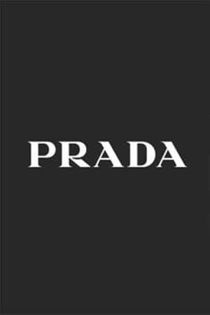 黑色背景上的白色Prada標誌 — Prada 壁紙