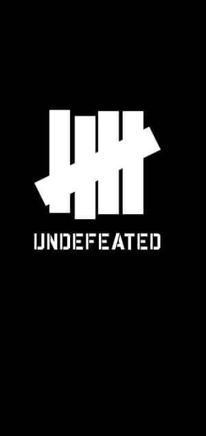 黑色背景上的白色Undefeated標誌 — 球鞋 壁紙
