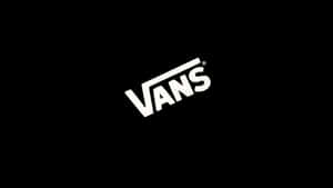 黑色背景上的白色Vans標誌 — Vans 標誌 壁紙