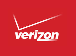 帶有勾號的Verizon標誌，位於紅色背景上 — 威訊 壁紙