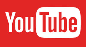 紅色背景上帶有白色文字的YouTube標誌 — YouTube 標誌 壁紙