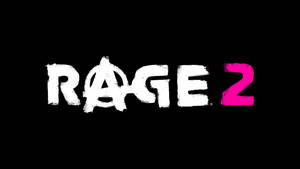 Rage 2 遊戲標誌，白色和粉紅色文字在黑色背景上。 — Pro Display XDR 壁紙
