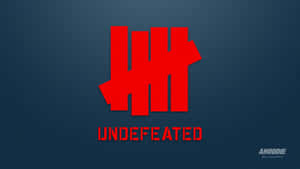 紅色 Undefeated 標誌在深藍色漸變背景上 — 球鞋 壁紙
