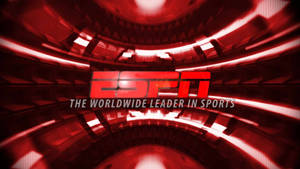 紅色霓虹隧道中的ESPN標誌，附有標語worldwide leader in sports
