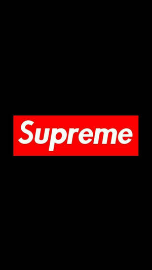 黑色背景上紅色框內的Supreme品牌標誌 — 壞女孩美學 GIF 壁紙