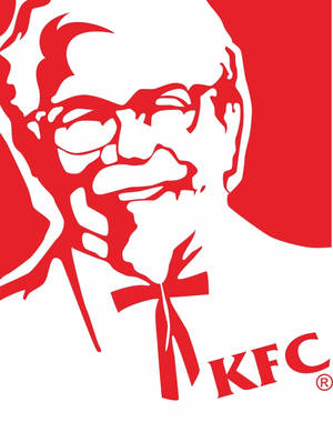 桑德斯上校標誌，帶有紅色和白色剪影及KFC文字。 — 肯德基 壁紙