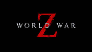 黑色背景上紅色和銀色的World War Z電影標題標誌。 — 遊戲玩家標誌 壁紙