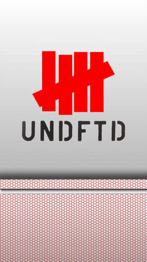 紅色抽象標誌和文字UNIDFTID，銀色背景，六邊形圖案。 — 健身 壁紙