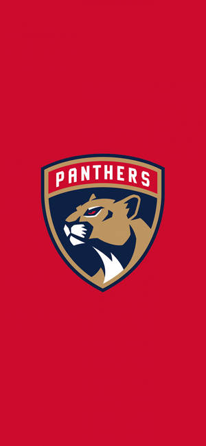 純紅色背景上的Panthers運動隊標誌 — 舊金山 iPhone 壁紙