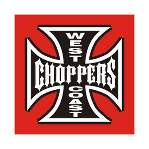 West Choppers Coast 標誌，採用大膽的紅黑白設計 — 改裝摩托車 壁紙