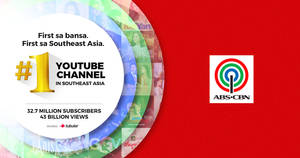 ABS-CBN的YouTube頻道聲稱在東南亞排名第一，擁有3270萬訂閱者和430億次觀看。 — 桌面 壁紙