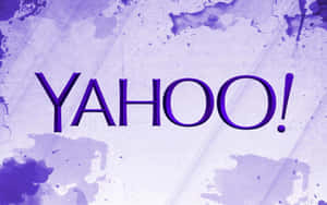 水彩背景上的大膽紫色Yahoo標誌。 — 雅虎 壁紙