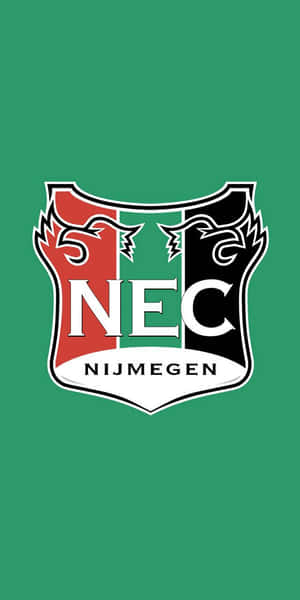 綠色背景上的NEC奈梅亨足球俱樂部標誌 — 18:9 壁紙