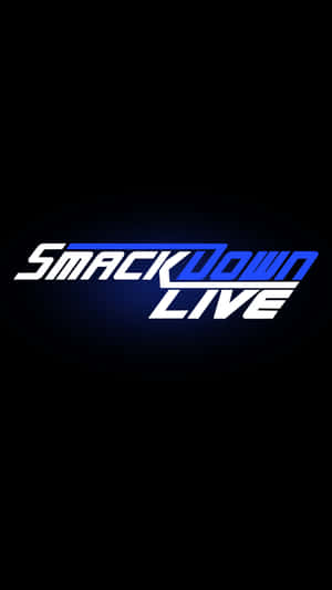 SmackDown Live 標誌，藍白文字在黑色背景上發光 — 省電 壁紙
