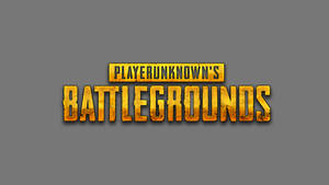 灰色背景上以粗體金色字母呈現的PUBG標誌 — Pro Display XDR 壁紙
