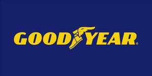 Goodyear標誌，帶有翼足徽章，藍色背景 — 品牌 壁紙