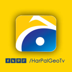 黃色背景上帶有社交媒體圖標的HarPalGeoTv標誌 — 巴基斯坦 壁紙