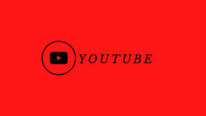 紅色背景上的 YouTube 標誌 — YouTube 標誌 壁紙