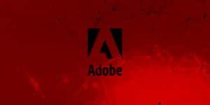 紅色背景上帶有發光網絡線條的Adobe標誌 — 漫威標誌 壁紙