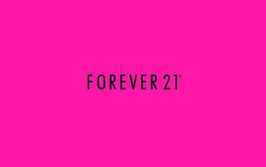 Forever 21品牌標誌，黑色文字，粉紅背景 — 永遠21 壁紙