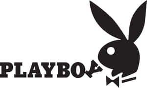 Playboy標誌，特色為戴蝴蝶結的黑色兔子與大膽文字。 — 花花公子 GIF 壁紙