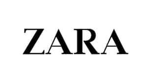 白色背景上黑色文字的ZARA品牌標誌 — Zara 壁紙