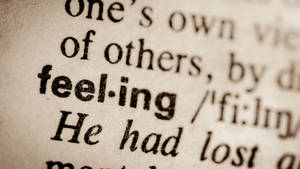 字典頁面顯示 feeling 的定義及音標。 — 字典 壁紙