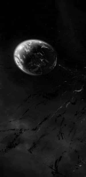 地球在太空中漂浮，伴隨著宇宙雲層和星星 — 電玩遊戲 GIF 壁紙