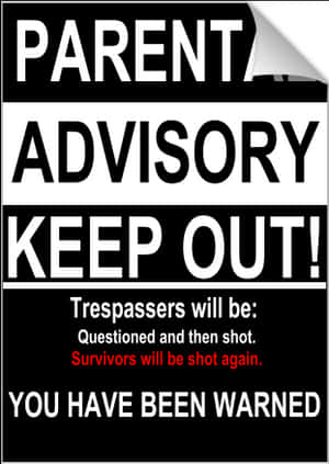 家長 advisory 警告標誌