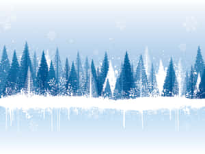冬季森林中雪花飄落的雪松。 — 白雪公主 壁紙