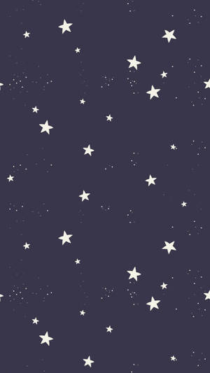 深藍色背景上有白色星星的夜空 — 銀河手機 壁紙