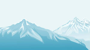 晴朗藍天下帶有柔和陰影的雪山山脈。 — 雪山 壁紙